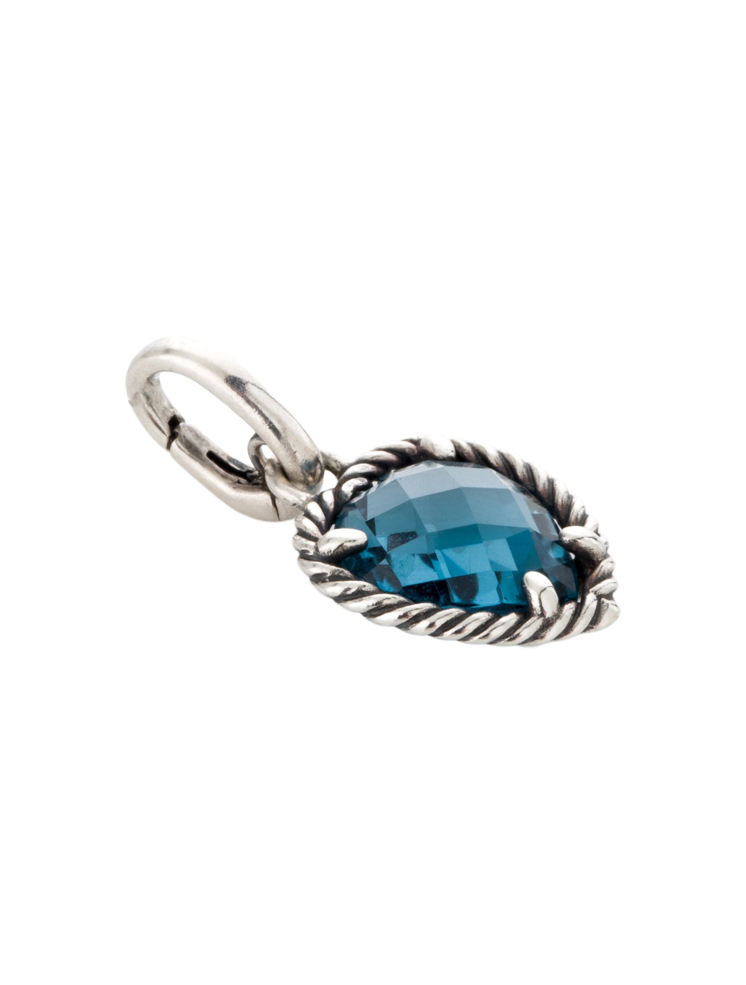 David Yurman Topaz Cable Heart Pendant