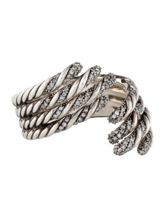 David Yurman Diamond Open Four-Row Ring