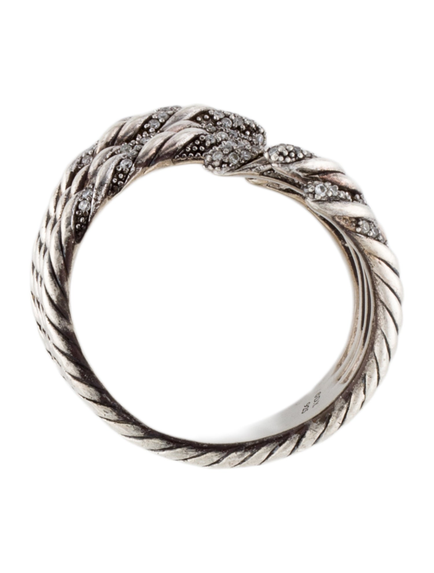 David Yurman Diamond Open Four-Row Ring