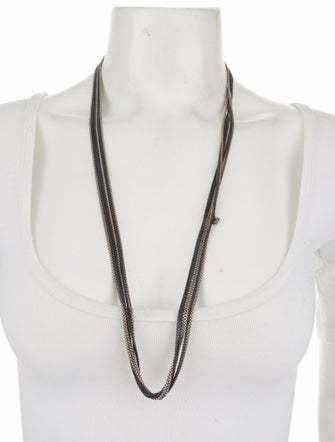 David Yurman Diamond Box Chain Multistrand Necklace