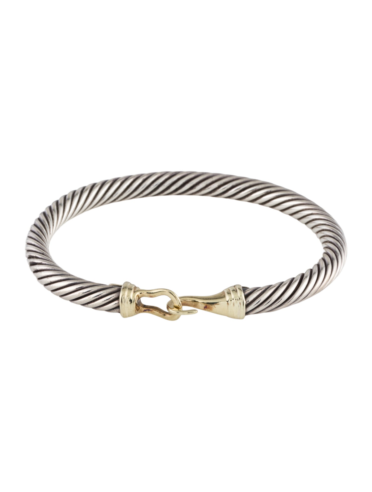 David Yurman Two-Tone Buckle Classic Cable Bracelet