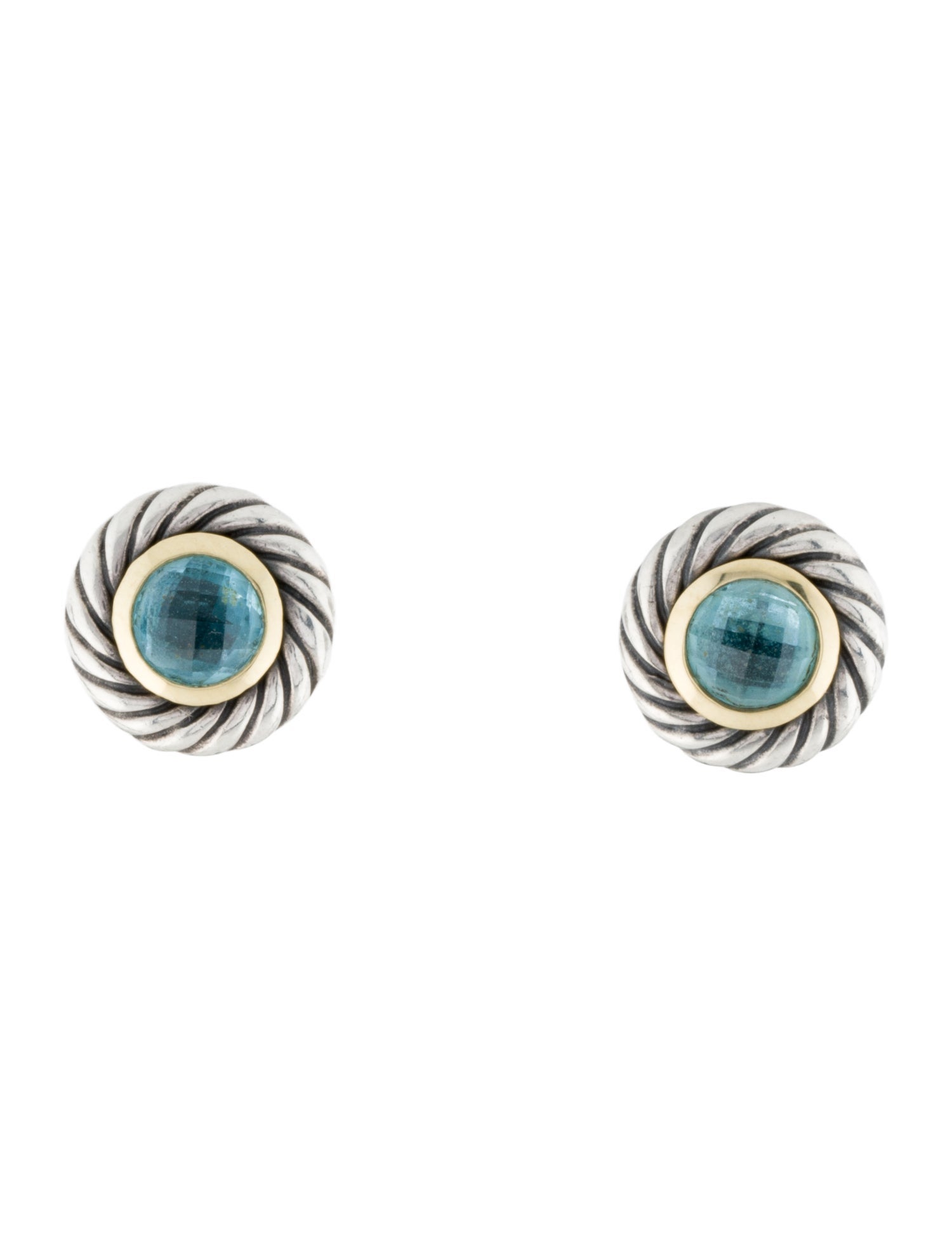 David Yurman Topaz Cookie Stud Earrings