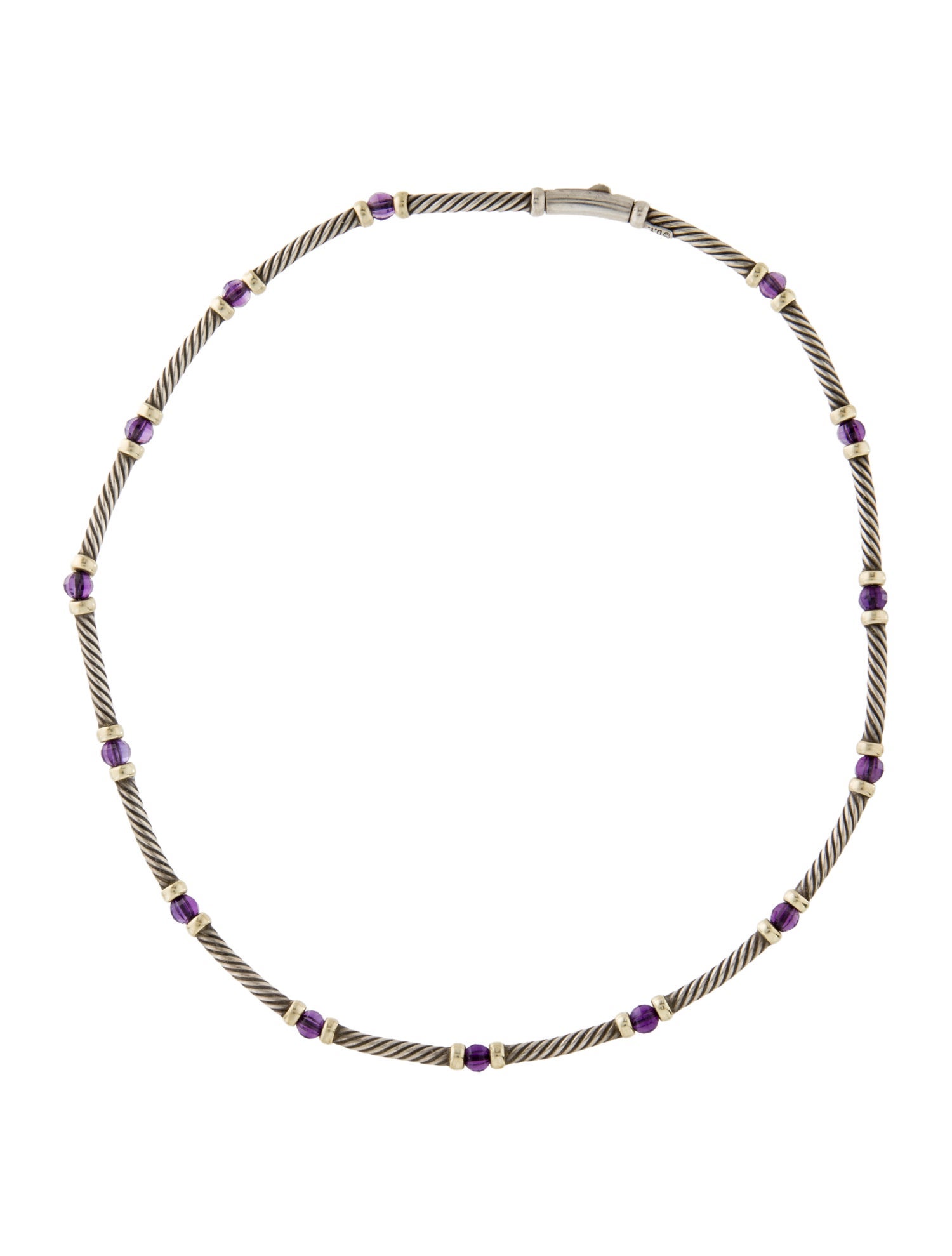 David Yurman Amethyst Metro Station Necklace