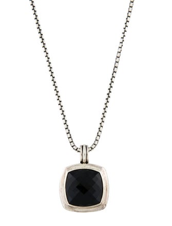 David Yurman Onyx Albion Pendant Enhancer Neklace