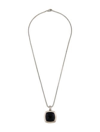 David Yurman Onyx Albion Pendant Enhancer Neklace