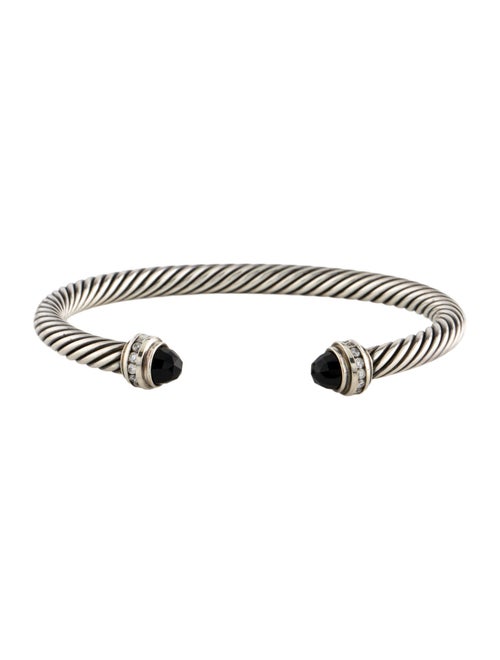 David Yurman Onyx & Diamond Cable Cuff