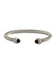 David Yurman Onyx & Diamond Cable Cuff