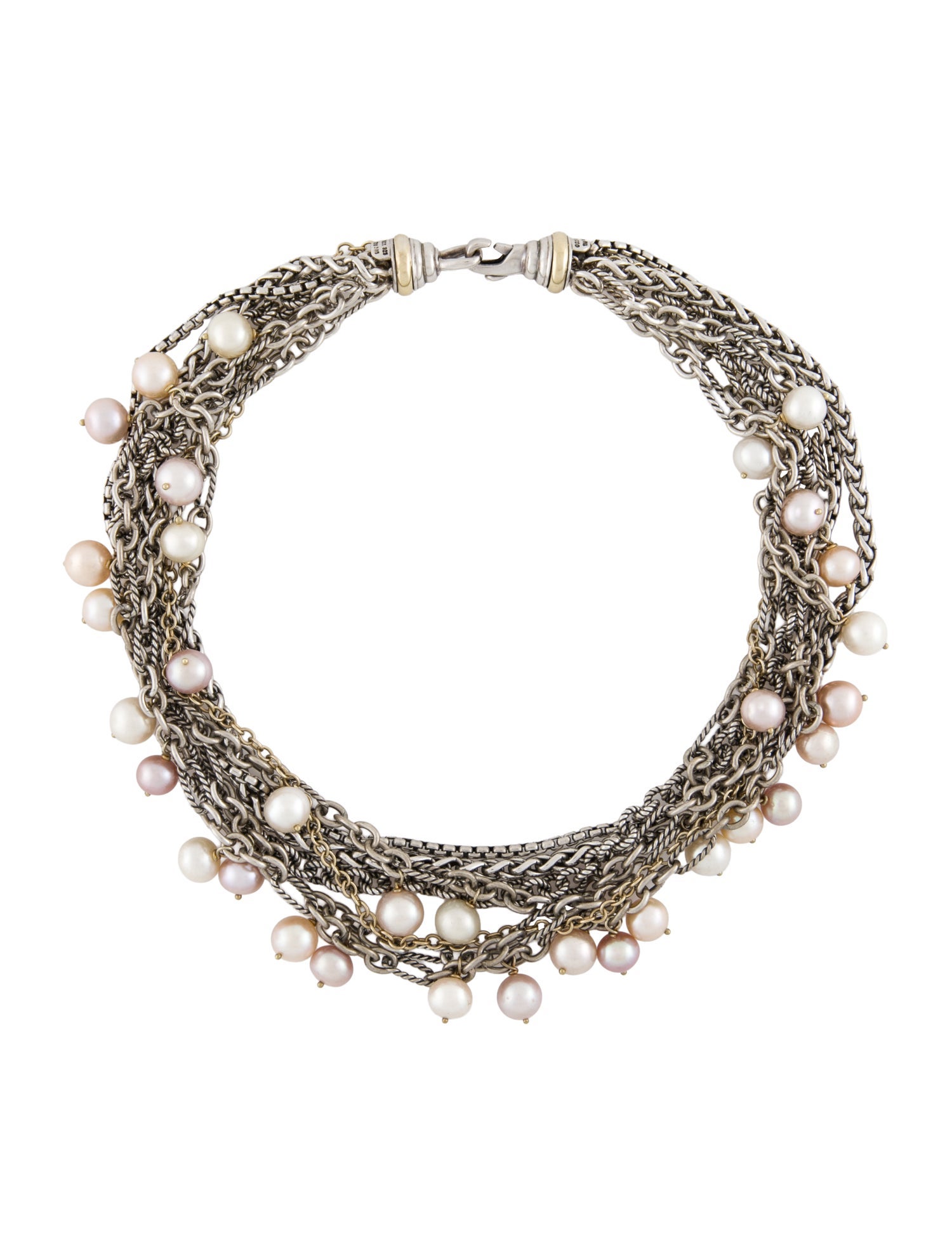 David Yurman Two-Tone Pearl Multistrand Madison® Necklace