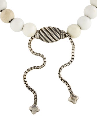 David Yurman Chalcedony Bead Adjustable Bracelet