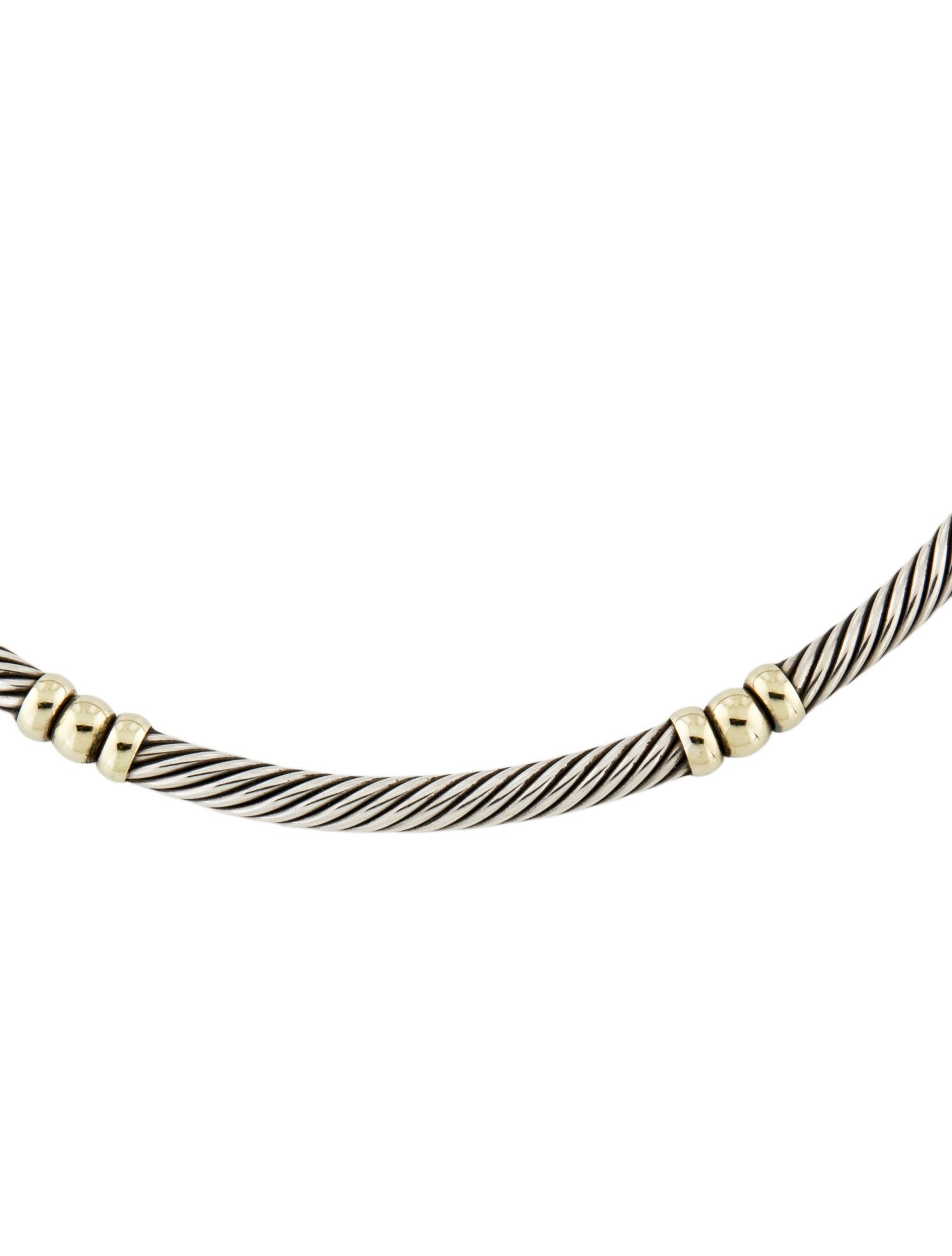 David Yurman Two-Tone Metro Cable Collar Necklace