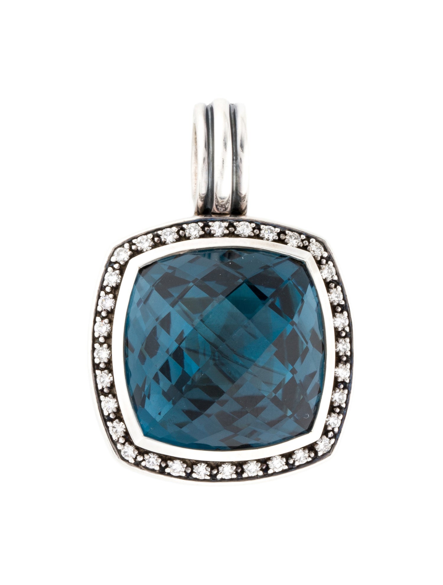 David Yurman Topaz & Diamond Enhancer Pendant