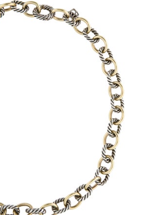 David Yurman Two-Tone Oval Link Chain Necklace