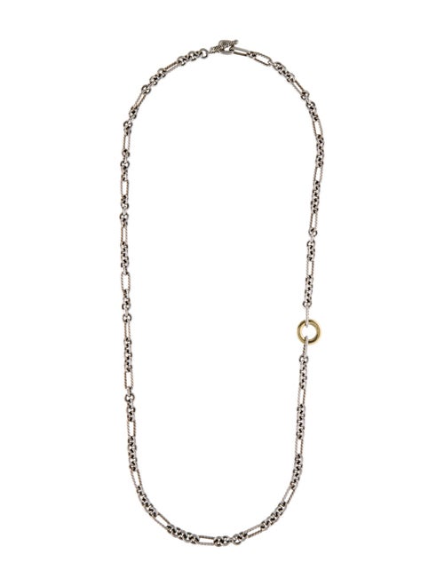David Yurman Two-Tone Cable Classics Figaro Necklace