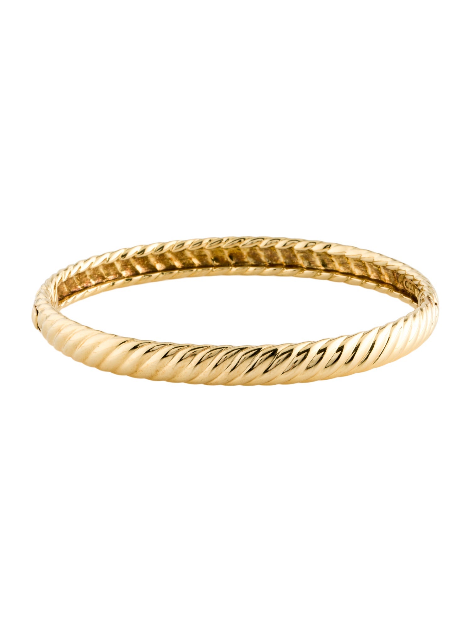 David Yurman 18K Sculpted Cable Bangle Bracelet