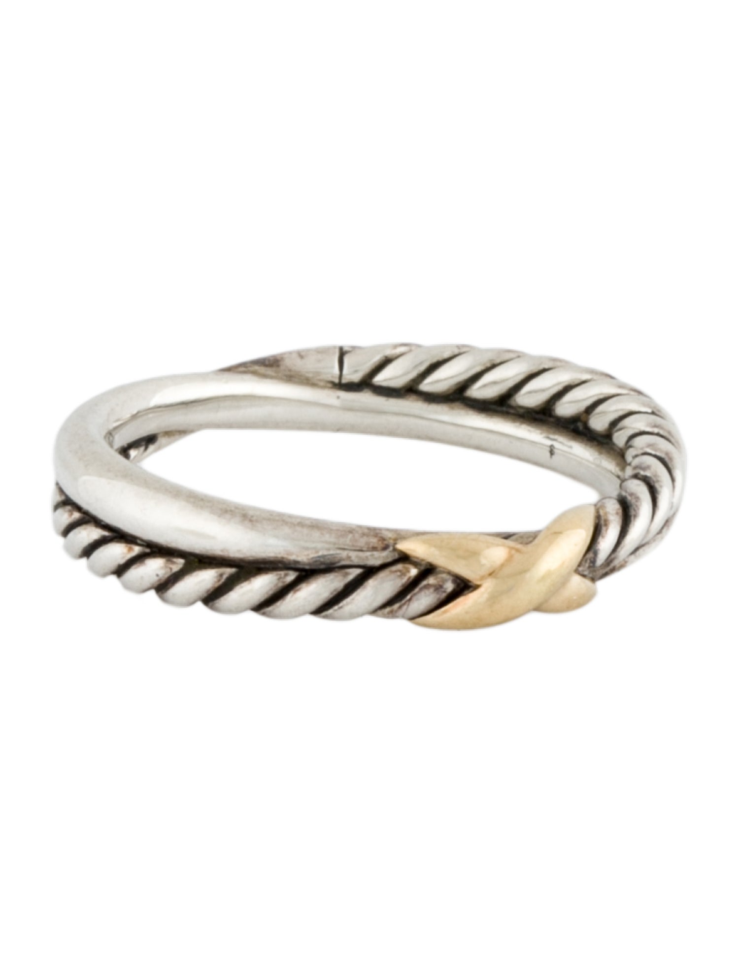 David Yurman Two-Tone Petite X Ring
