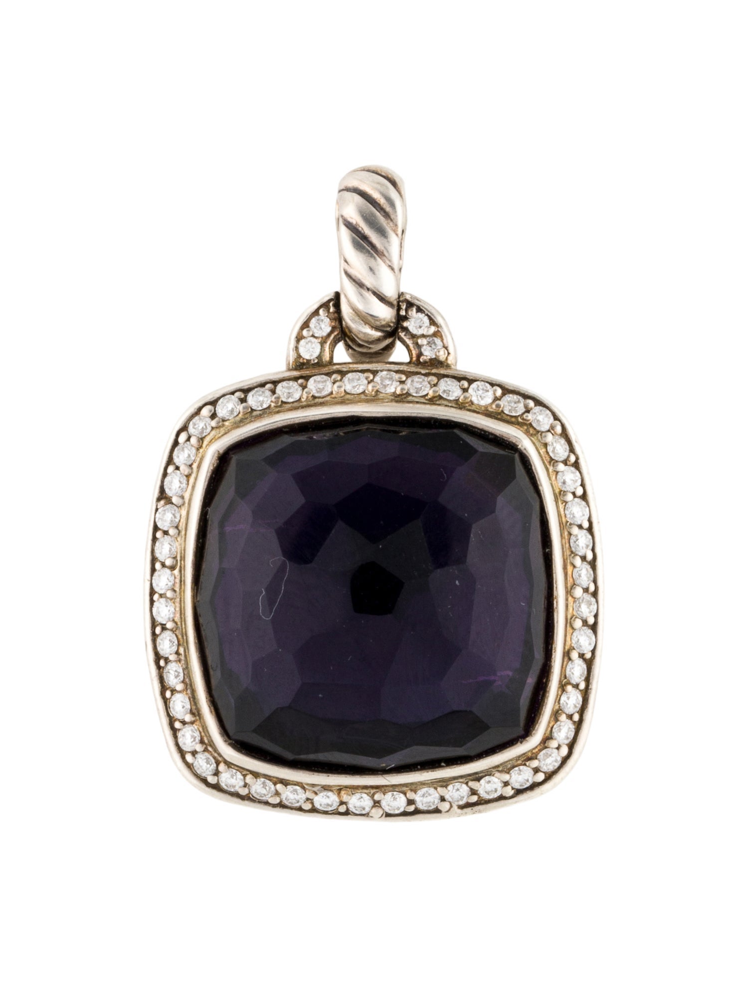 David Yurman Amethyst & Diamond Albion Pendant