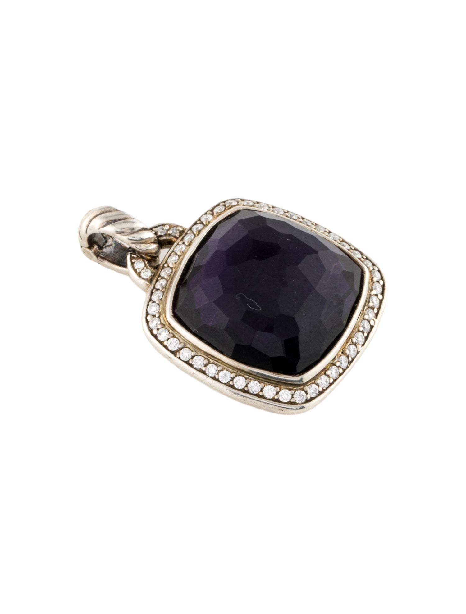 David Yurman Amethyst & Diamond Albion Pendant