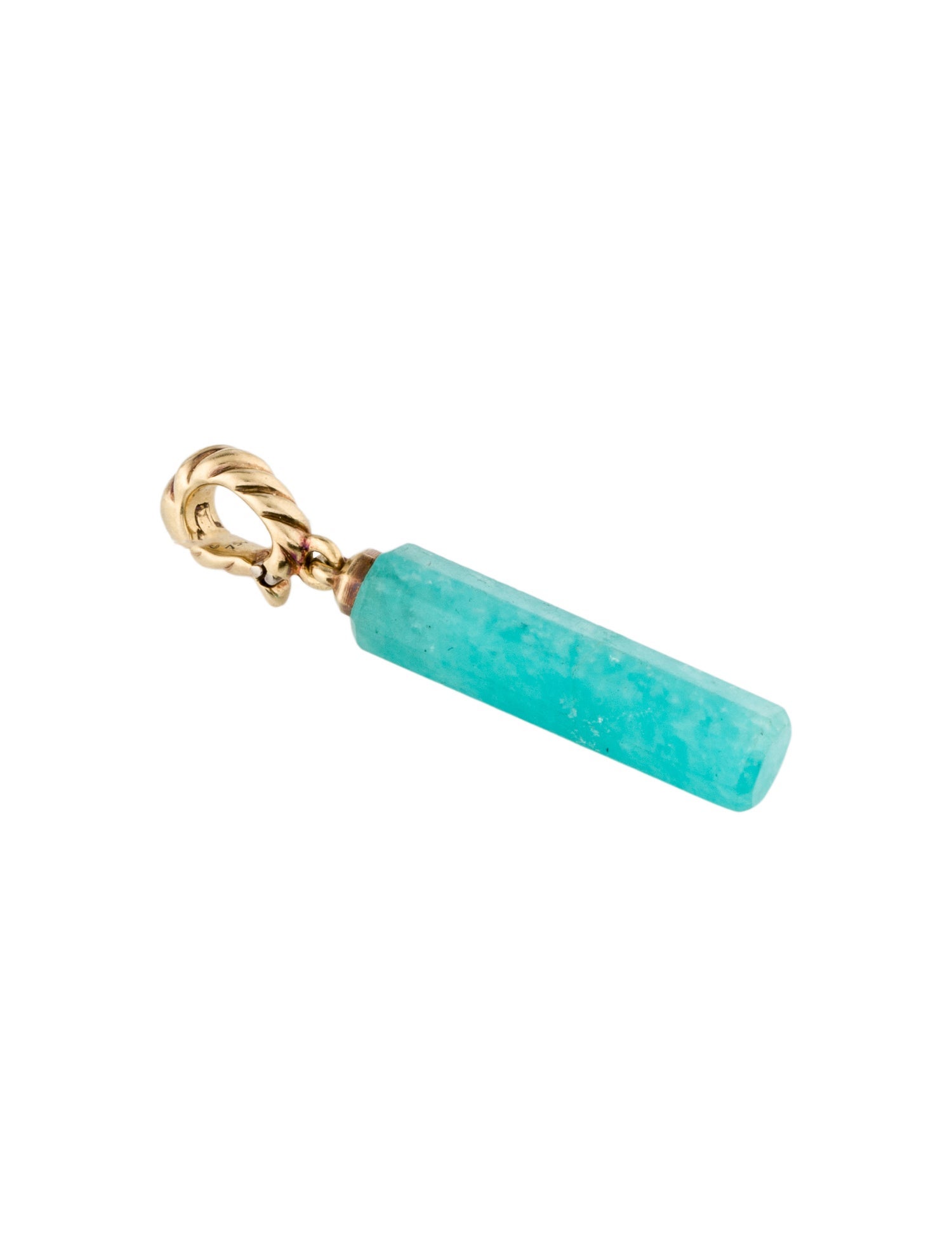 David Yurman 18K Amazonite Barrel Pendant