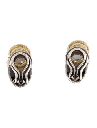 David Yurman Chalcedony & Diamond Shrimp Earclip Earrings