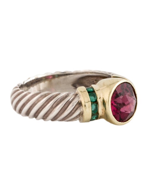 David Yurman Garnet & Emerald Band