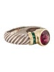 David Yurman Garnet & Emerald Band