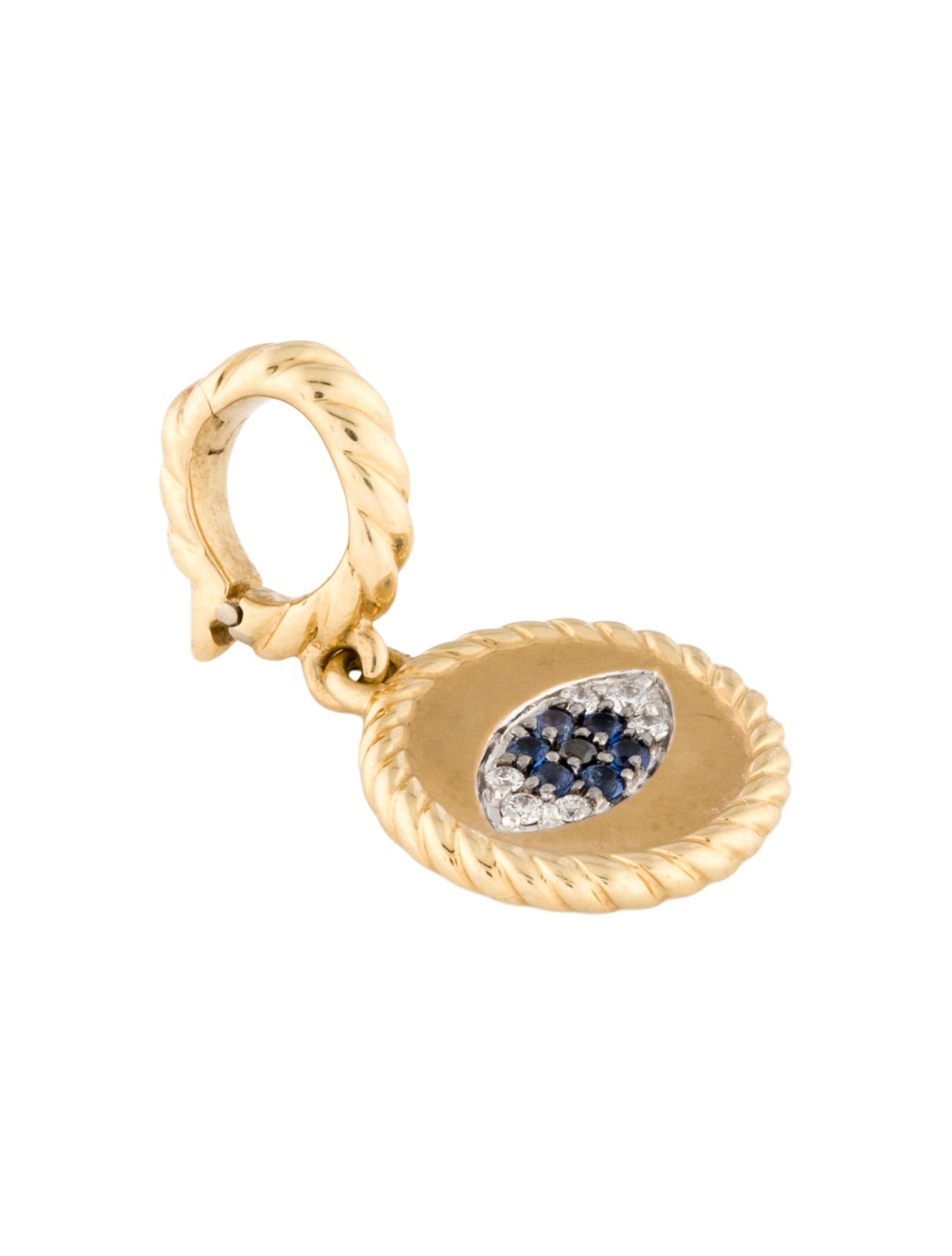 David Yurman 18K Sapphire & Diamond Evil Eye Amulet