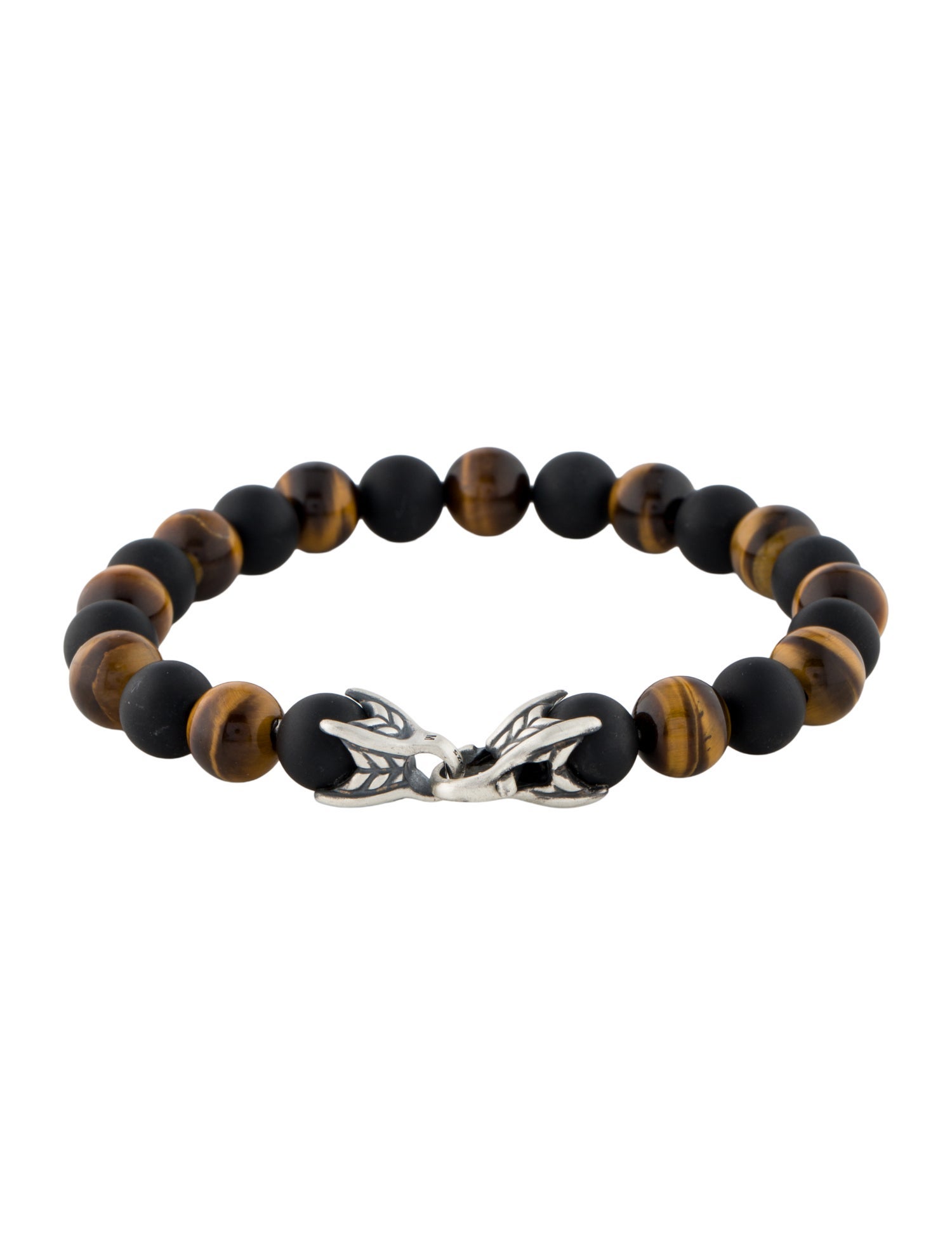 David Yurman Onyx & Tigers Eye Quartz Spiritual Bead Bracelet