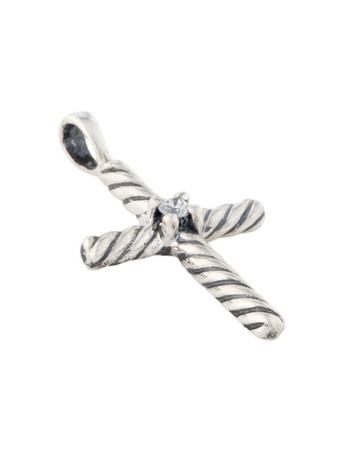 David Yurman Diamond Cable Cross Pendant