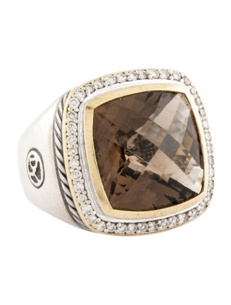 David Yurman Smoky Quartz & Diamond Albion Ring
