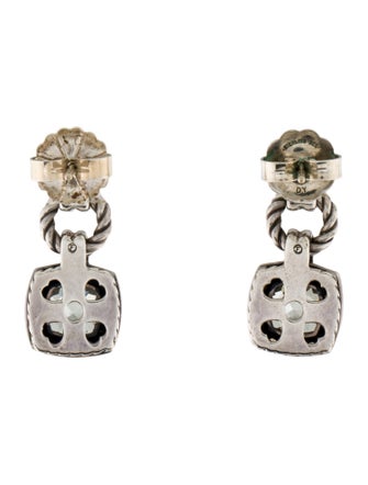 David Yurman Prasiolite & Diamond Drop Earrings