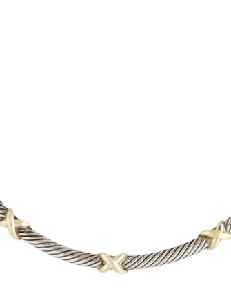 David Yurman Two-Tone X Collar Necklace