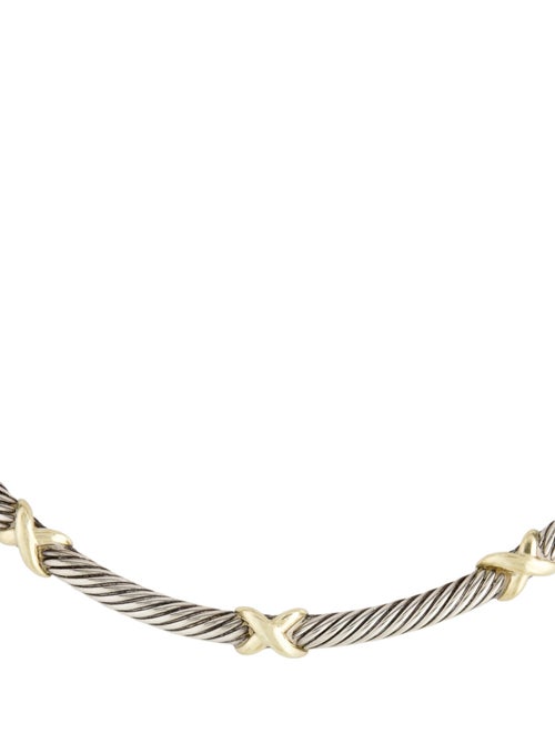 David Yurman Two-Tone X Collar Necklace