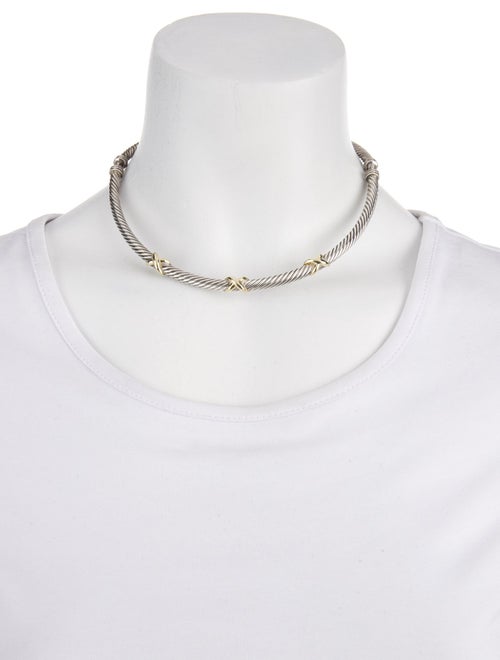 David Yurman Two-Tone X Collar Necklace