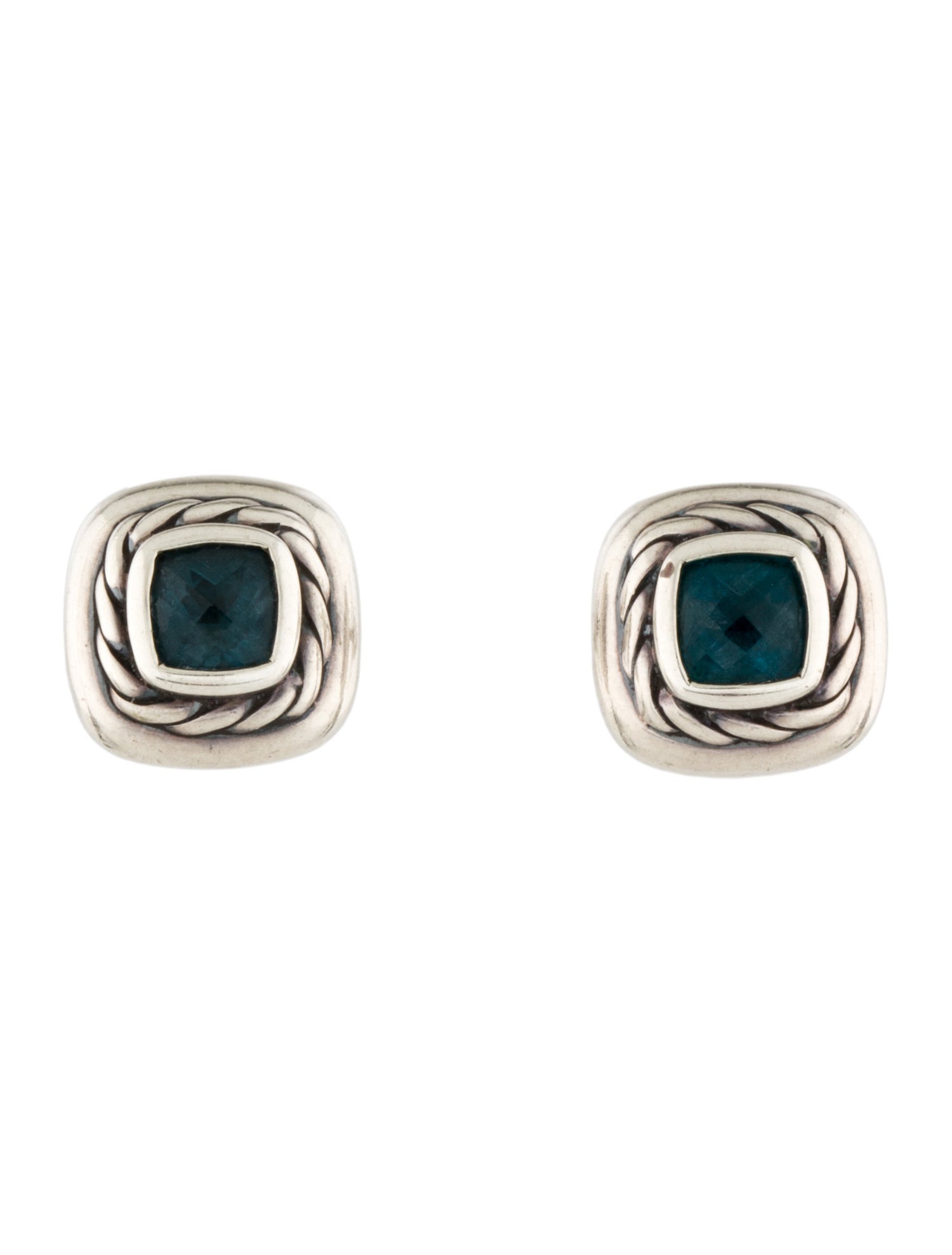 David Yurman Topaz Cable Stud Earrings