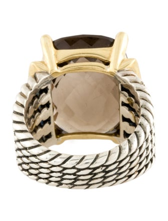David Yurman Smoky Quartz & Diamond Wheaton Ring