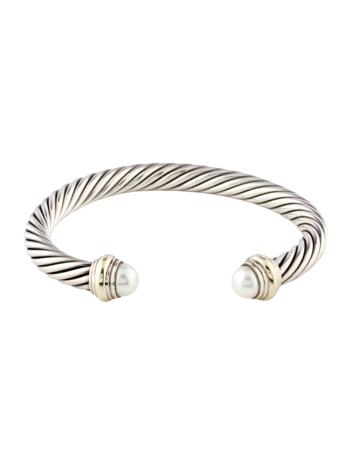 David Yurman Pearl Cable Classic Cuff Bracelet