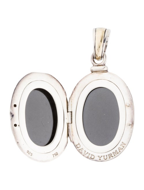 David Yurman Two-Tone Sculpted Cable Locket