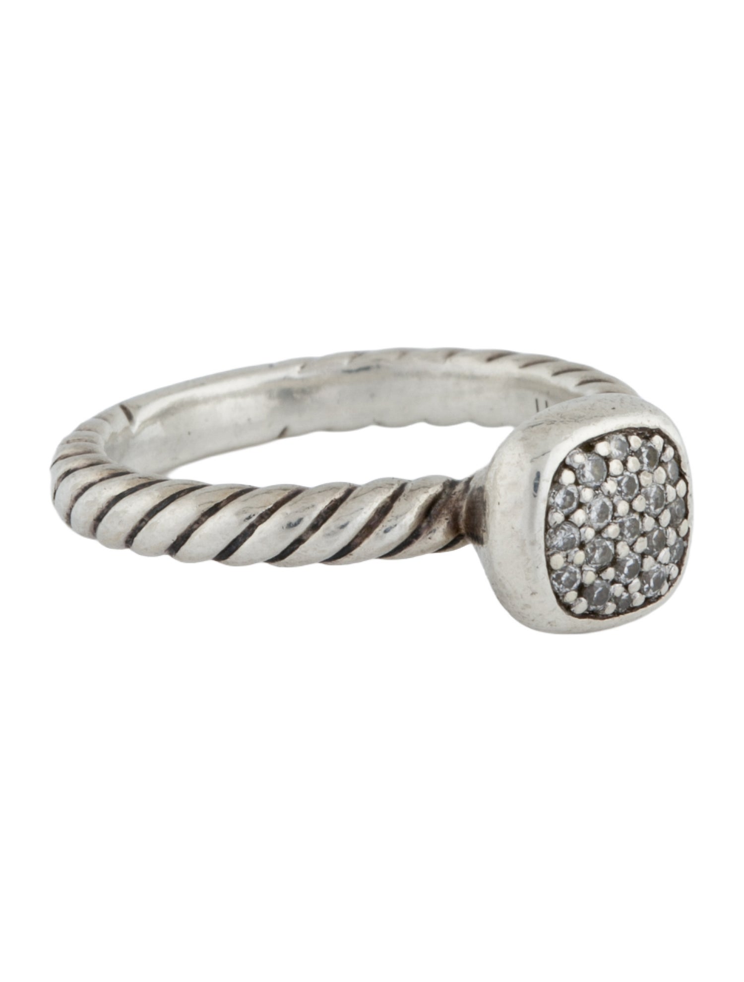 David Yurman Diamond Cable Stack Ring