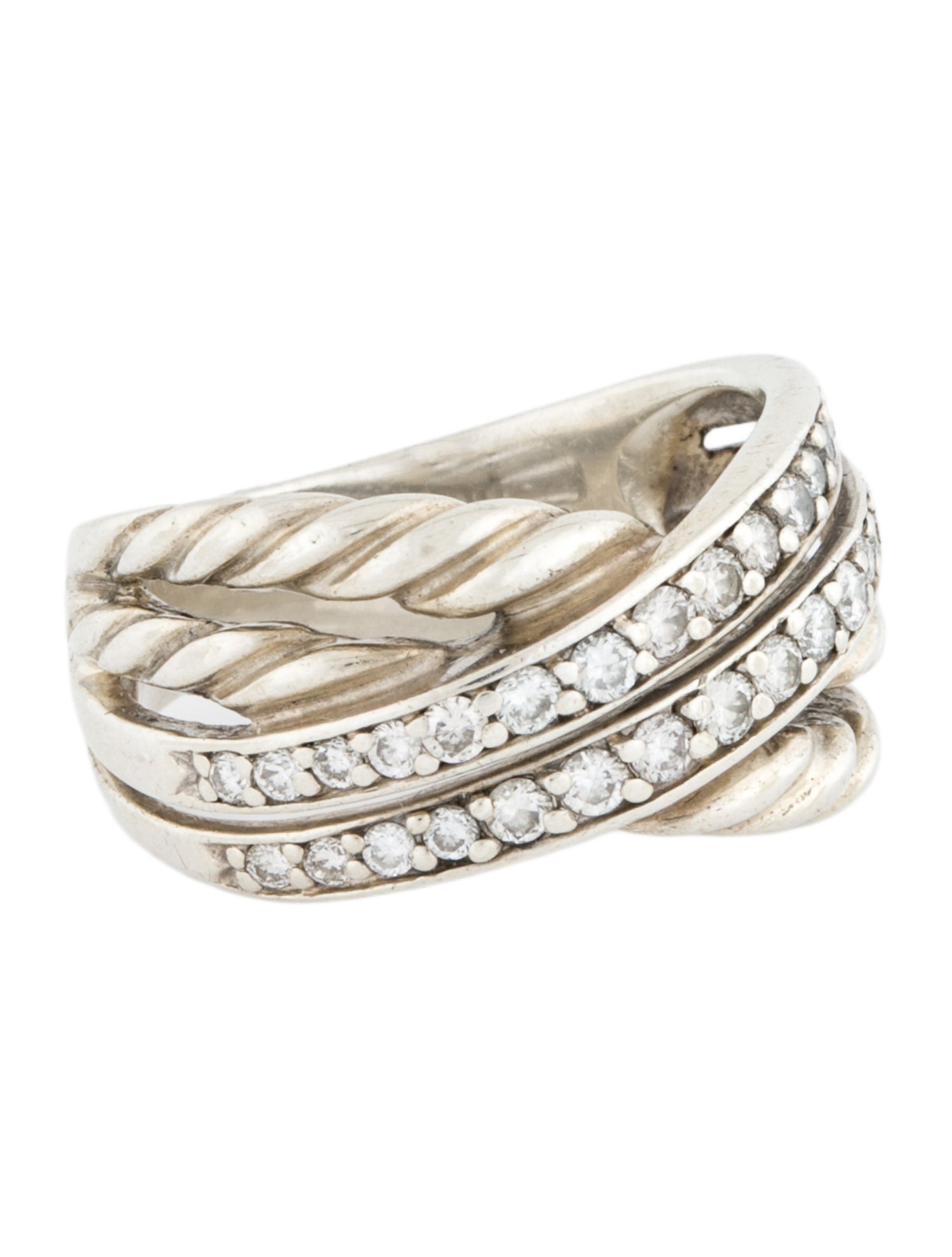 David Yurman Diamond Crossover Band