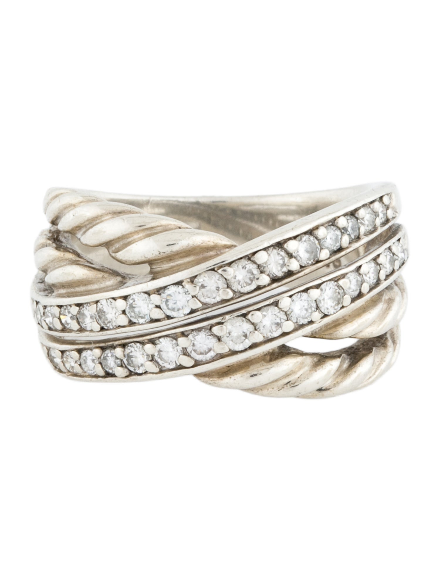 David Yurman Diamond Crossover Band