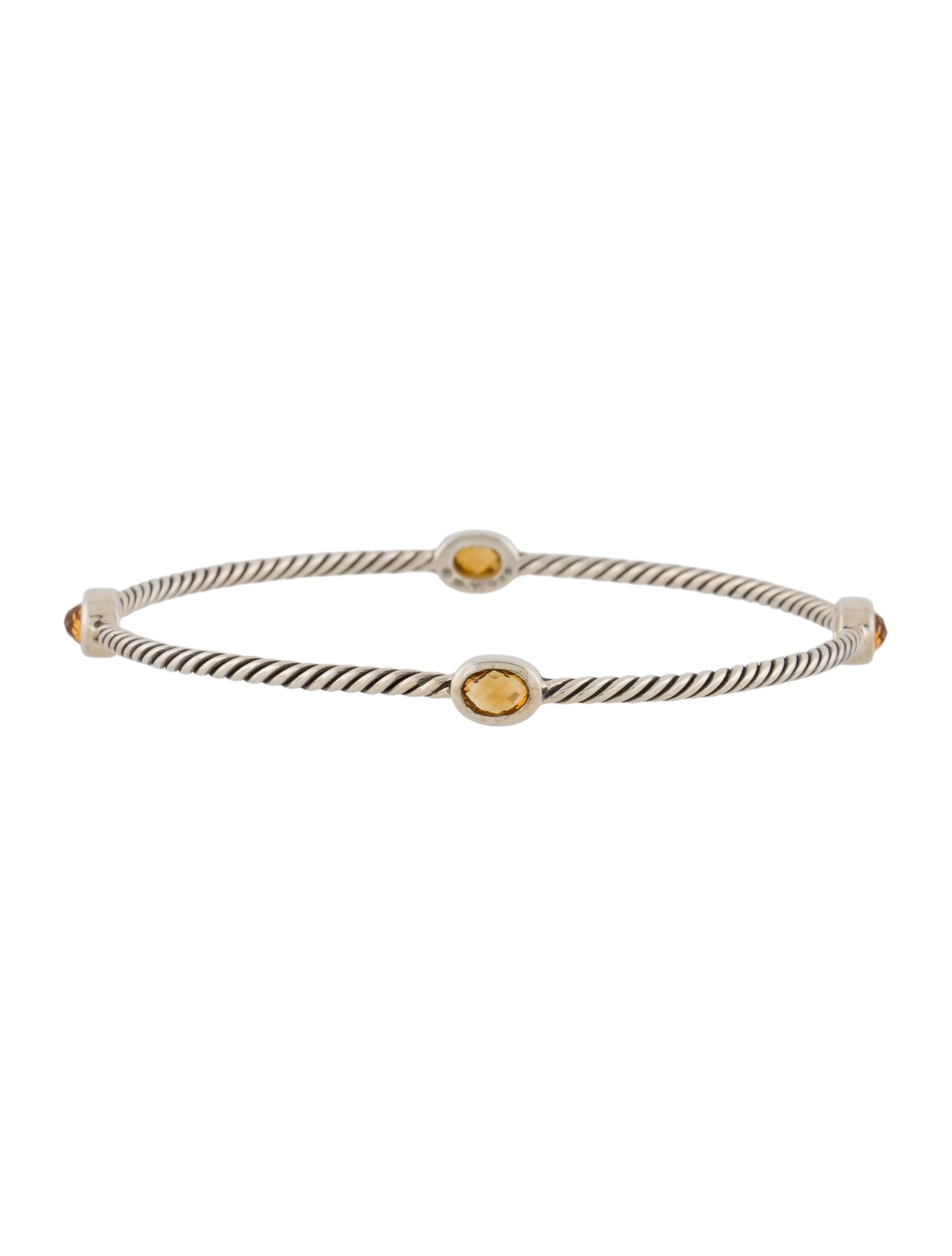 David Yurman Citrine Color Classics Station Bangle Bracelet
