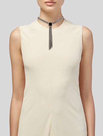 David Yurman Onyx & Diamond Albion Lavalier Tassel Necklace