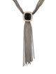 David Yurman Onyx & Diamond Albion Lavalier Tassel Necklace