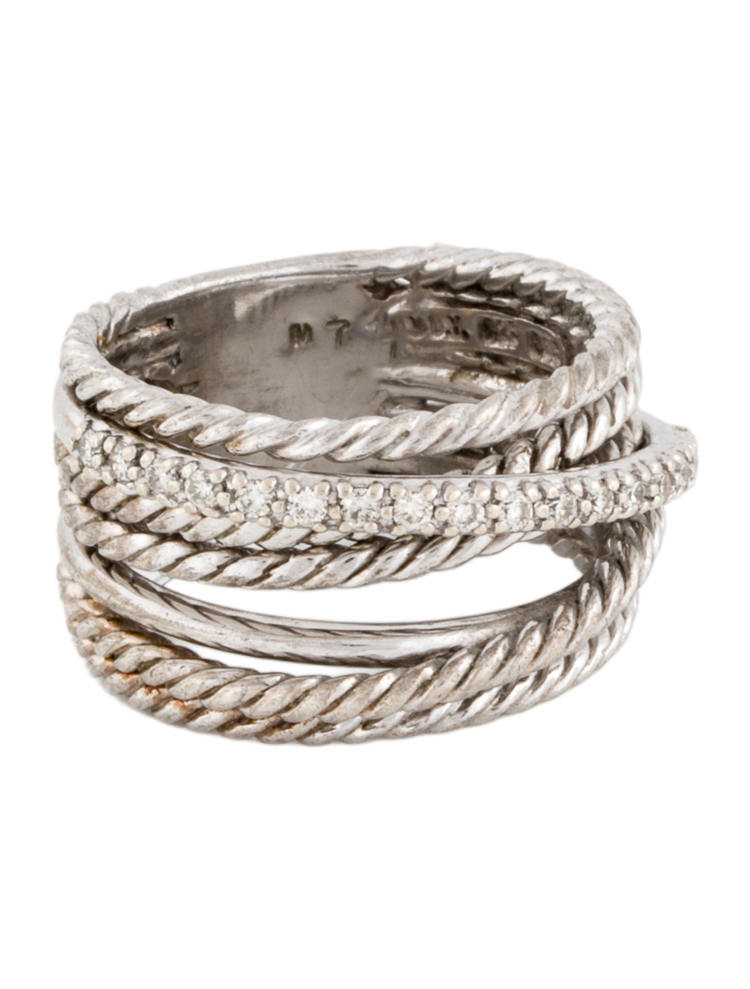 David Yurman Diamond Crossover Ring