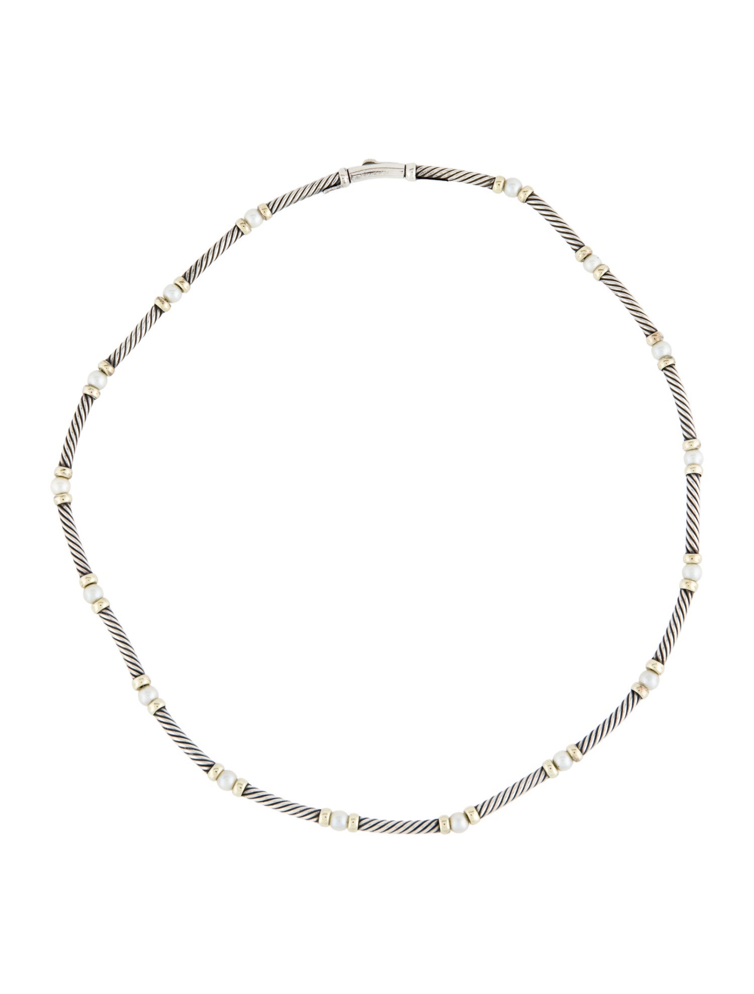 David Yurman Pearl Metro Collar Necklace