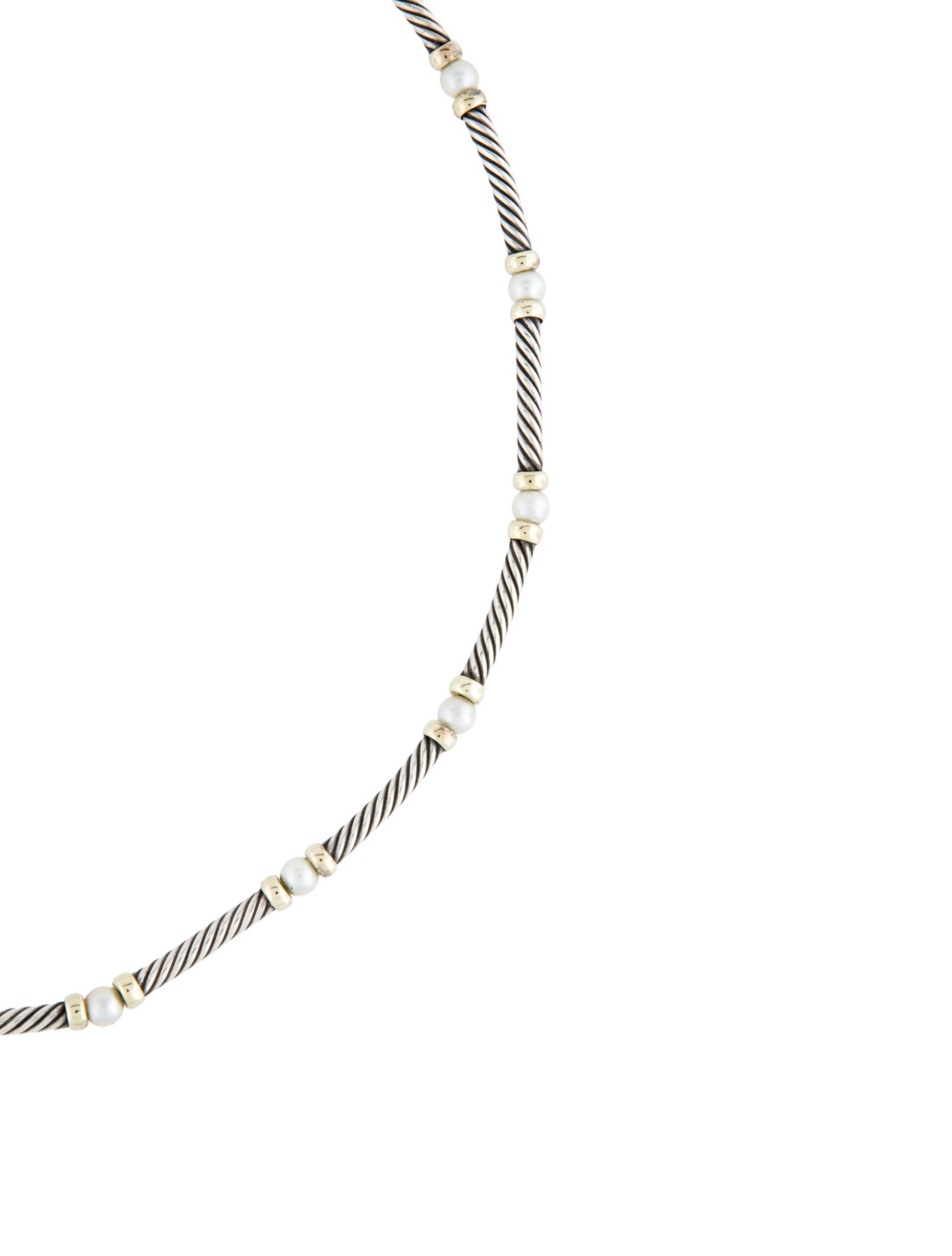 David Yurman Pearl Metro Collar Necklace