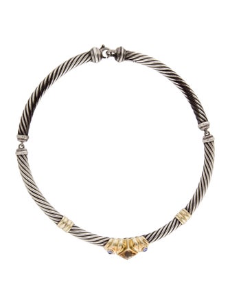 David Yurman Citrine & Iolite Renaissance Collar Necklace