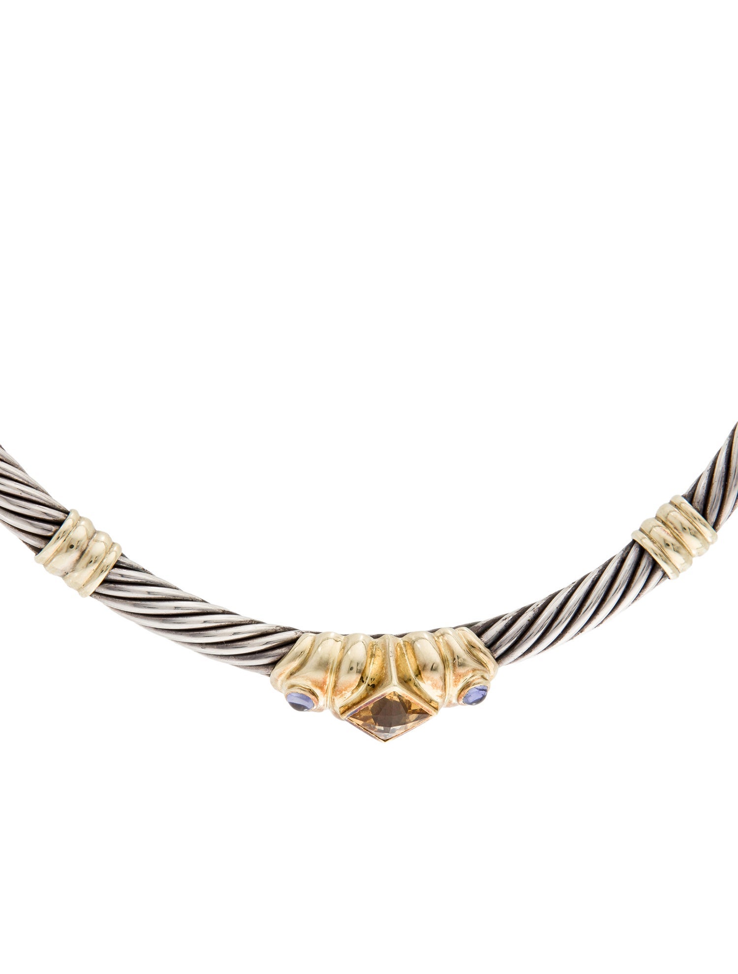 David Yurman Citrine & Iolite Renaissance Collar Necklace