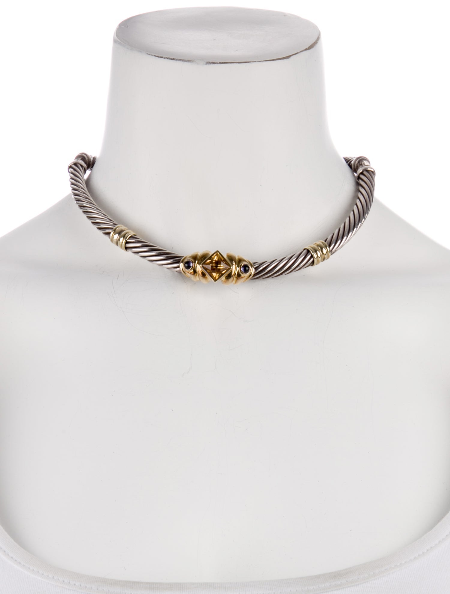 David Yurman Citrine & Iolite Renaissance Collar Necklace