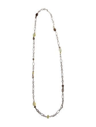 David Yurman Pearl & Multistone Figaro Station Necklace